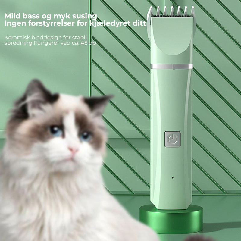 4-in-1 Quiet Pet Hair Clipper with Nail Grinder for Cats and Dogs