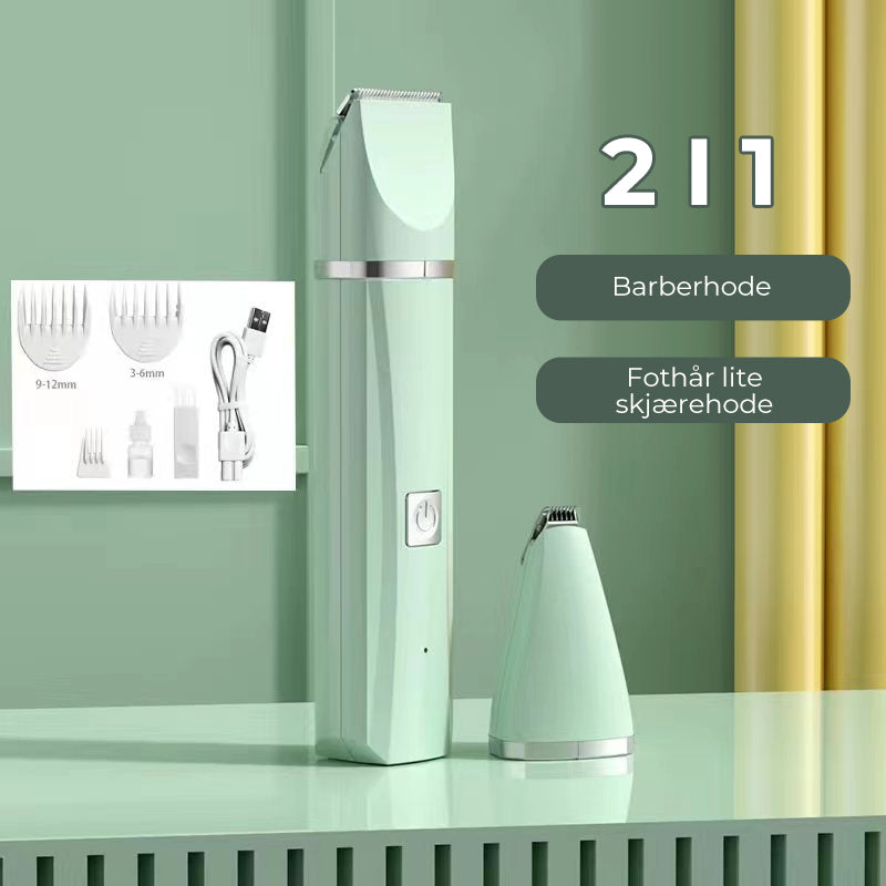 4-in-1 Quiet Pet Hair Clipper with Nail Grinder for Cats and Dogs