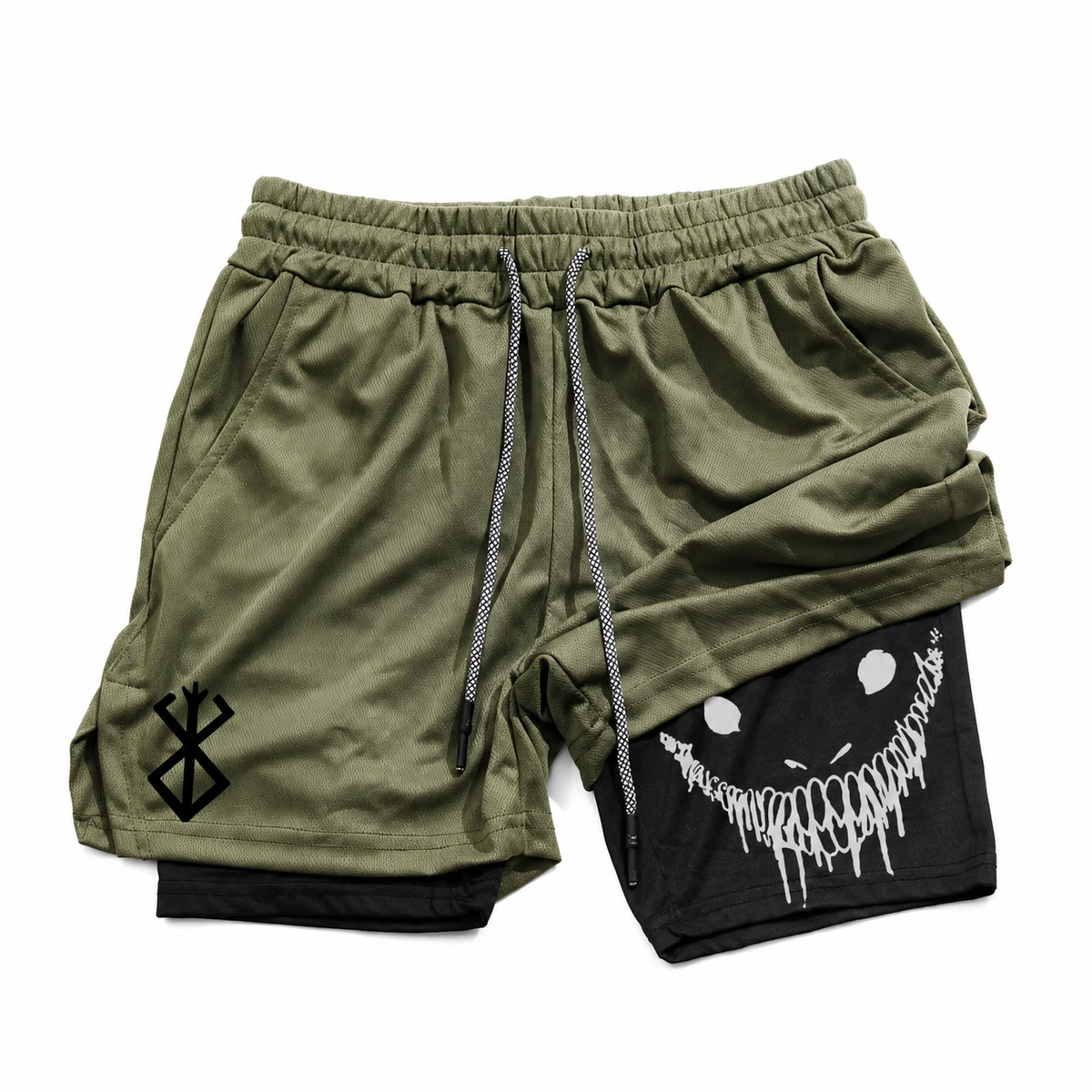 Men's Gym Shorts with Inner Liner and Hidden Phone Pocket