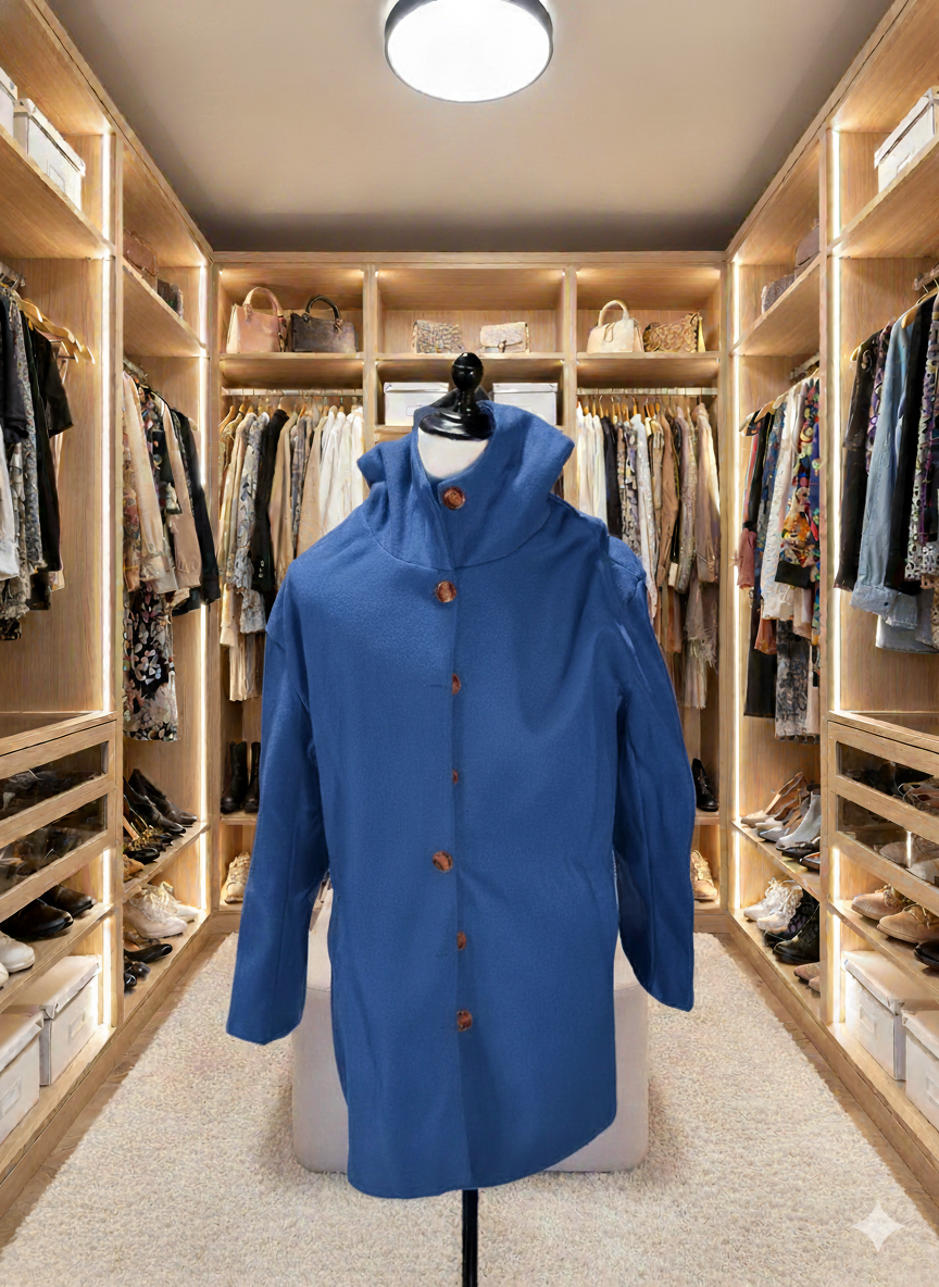 Women's Elegant Windproof Coat with Comfortable Hood