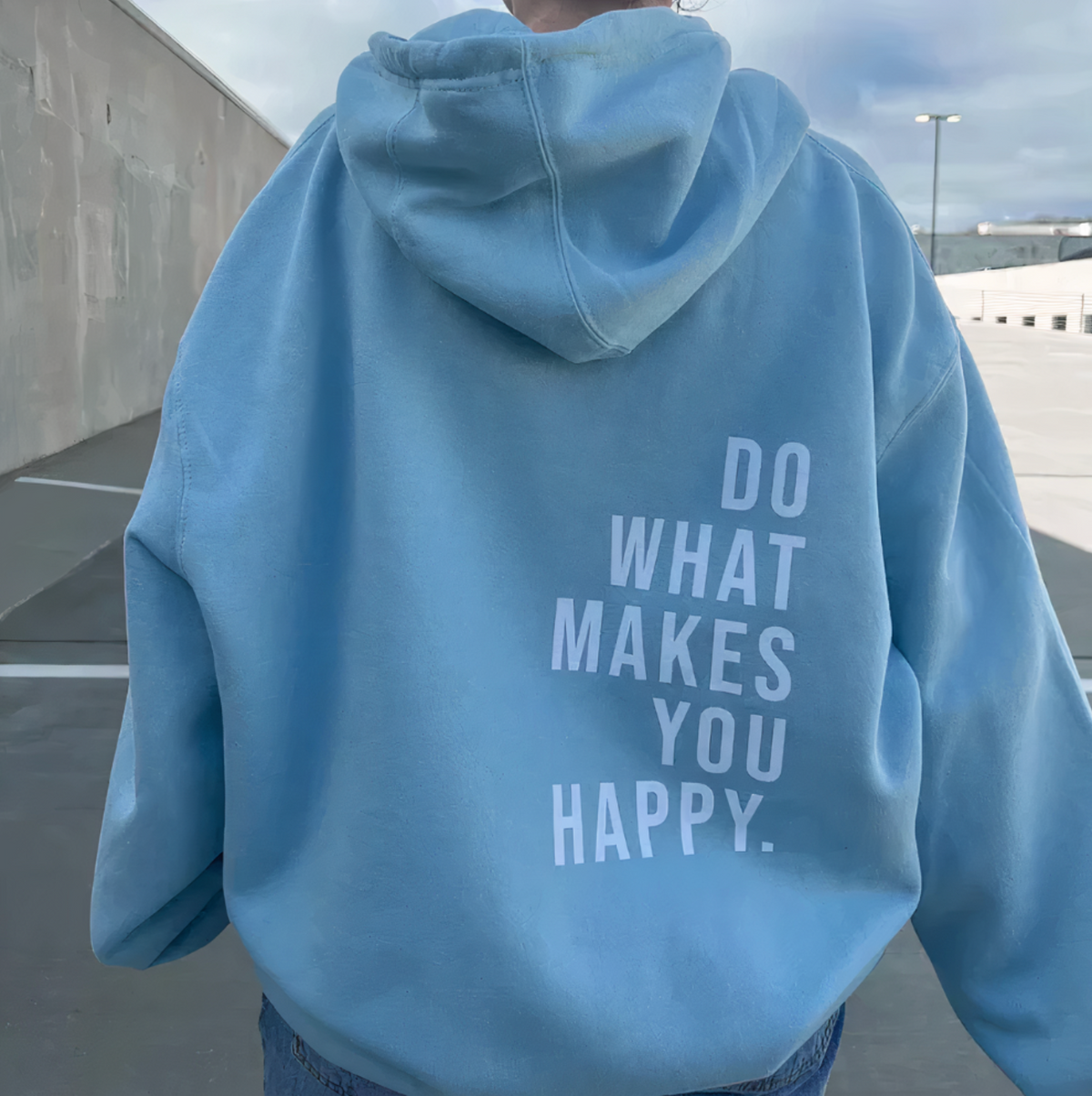 Hoodie with Bold Lettering Print for Casual Everyday Wear