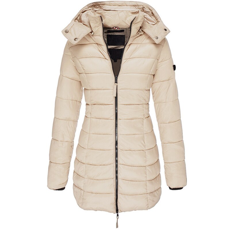 Unisex Padded Winter Jacket with Hood and Zip