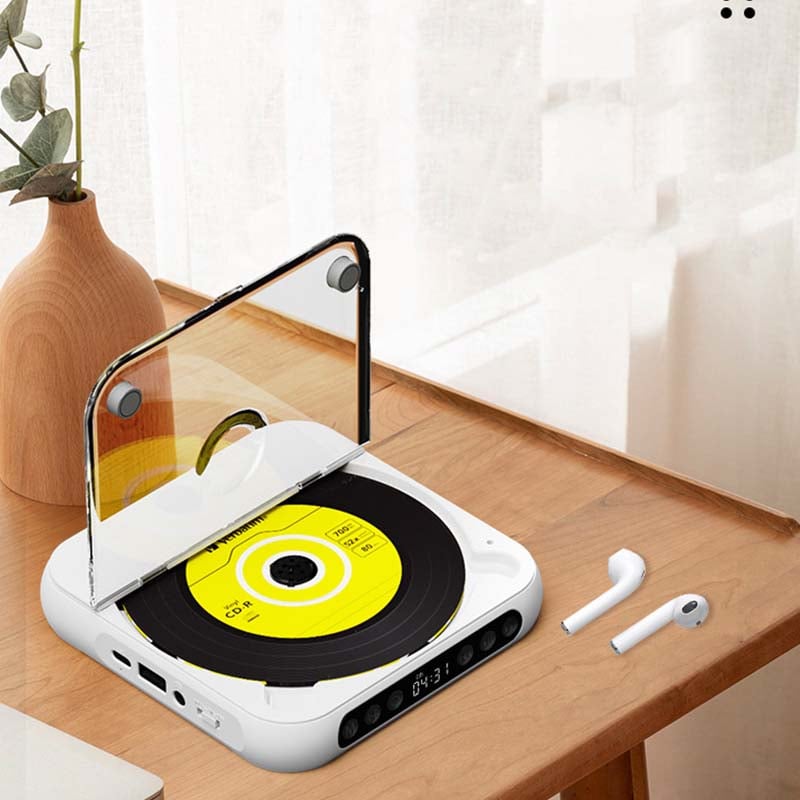 Portable Bluetooth CD Player with Hi-Fi Sound and USB-C Charging