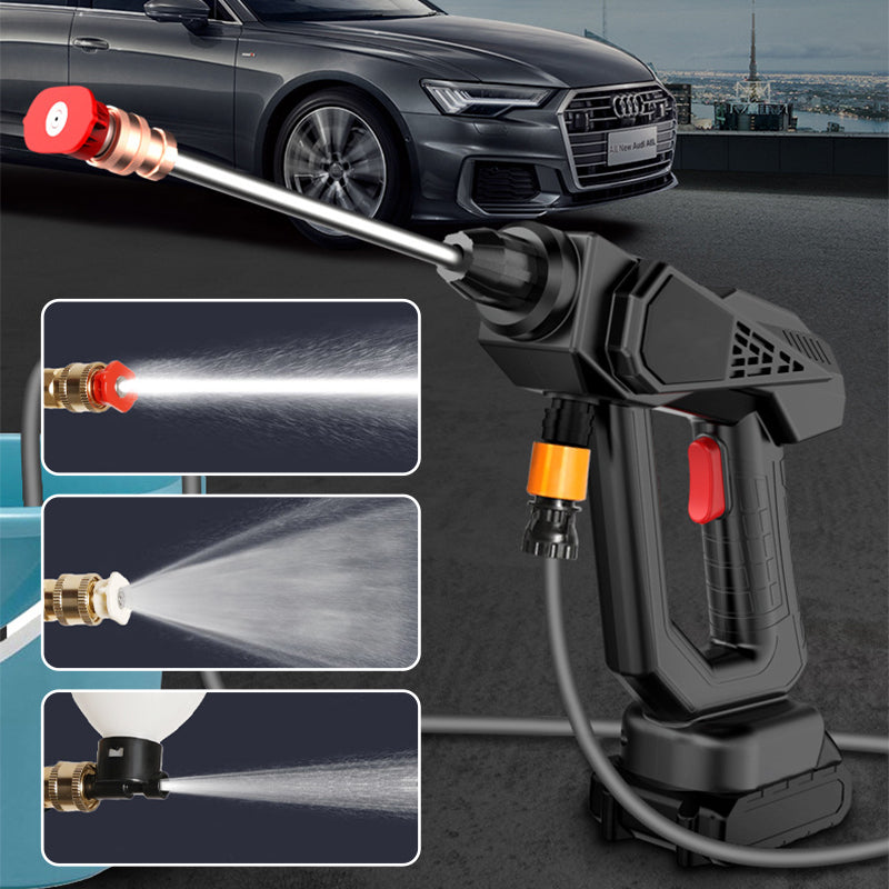 Cordless Pressure Washer Gun with 22 Bar Motor and Two Nozzles