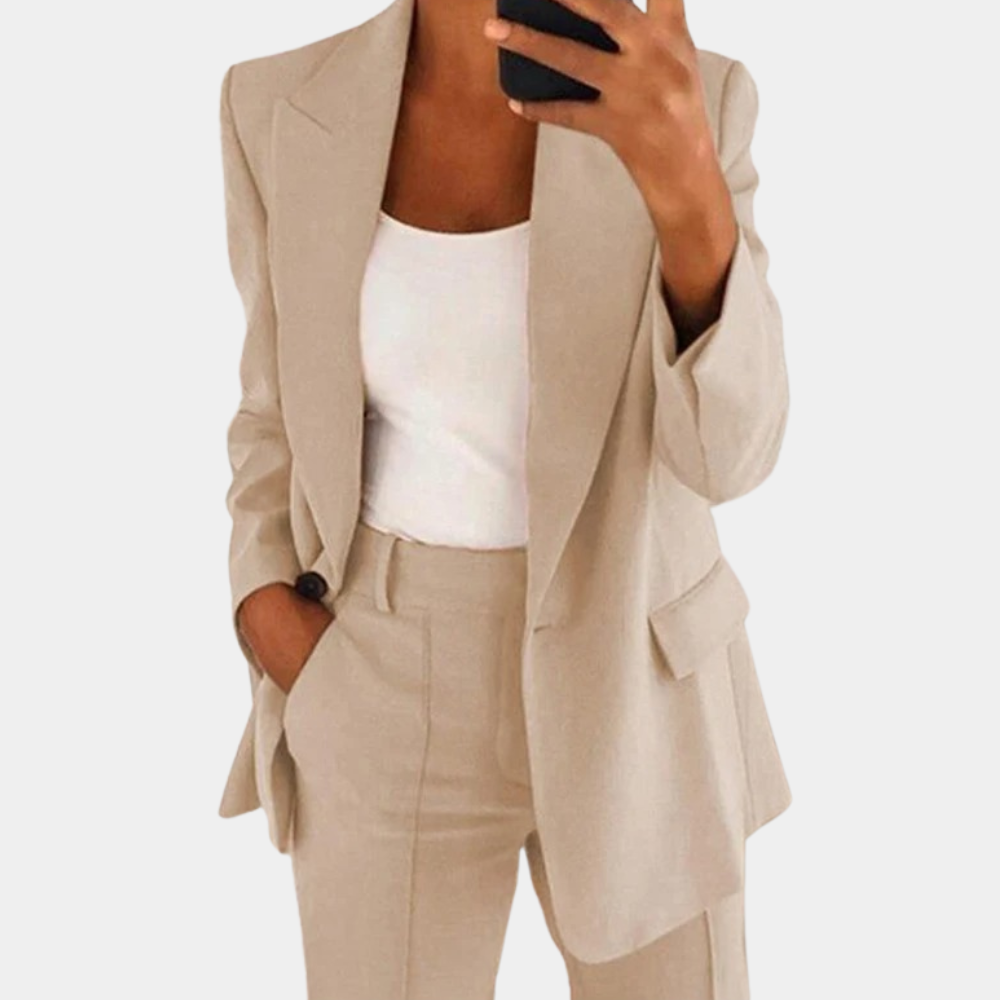Women's Two-Piece Set with Elastic Waistband and Loose Top