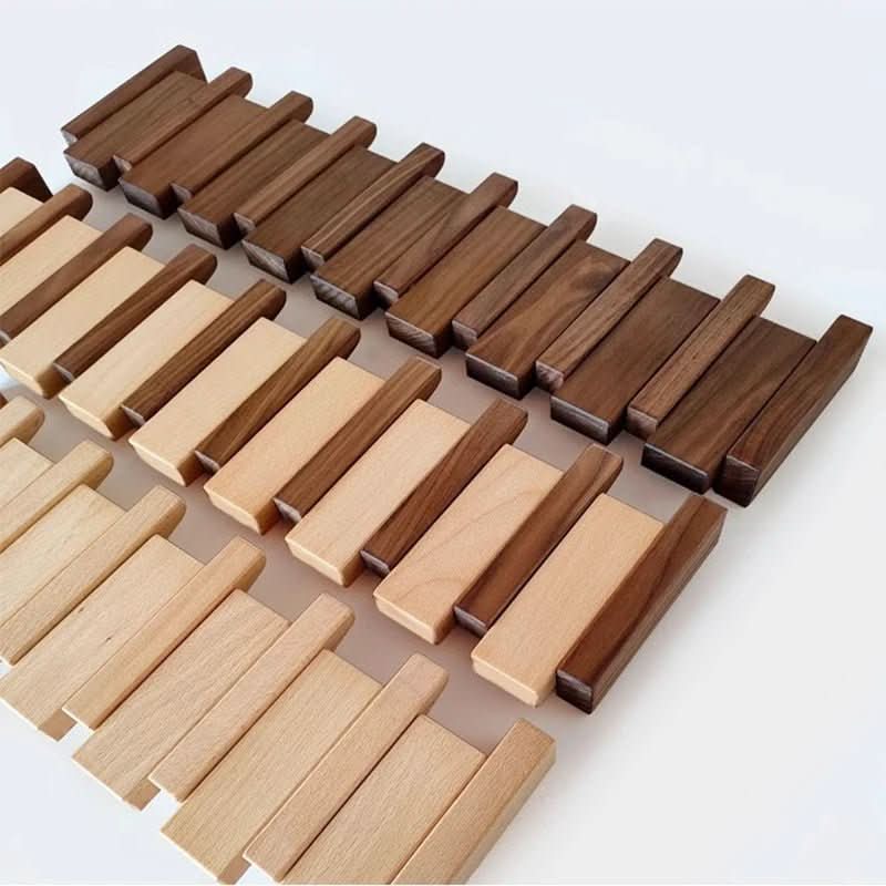 Piano Key Wall Coat Rack with Foldable Hooks for Hallway