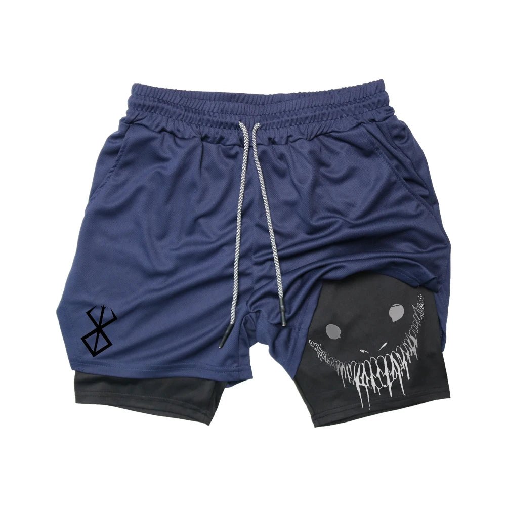 Men's Gym Shorts with Inner Liner and Hidden Phone Pocket