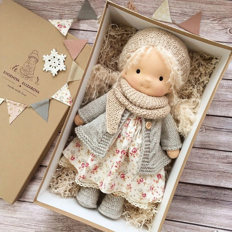 Kids' Handmade Waldorf Doll in Organic Cotton with Soft Filling