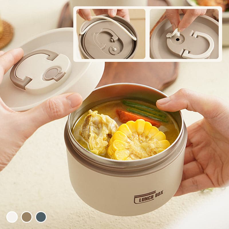 Insulated Stainless Steel Lunch Box with Carry Bag for Hot Meals