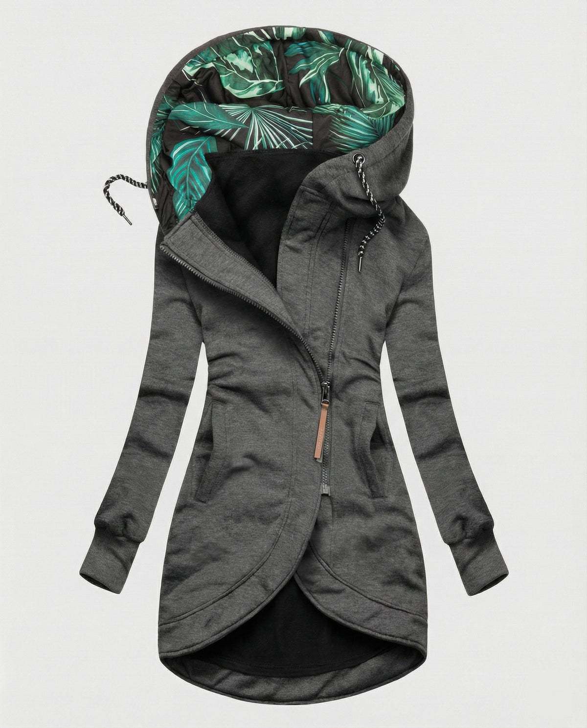 Women's Warm Winter Coat with Hood and Feminine Cut