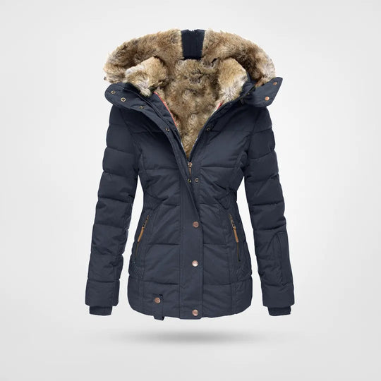 Water-Repellent Winter Jacket with Fleece Lining and Hood