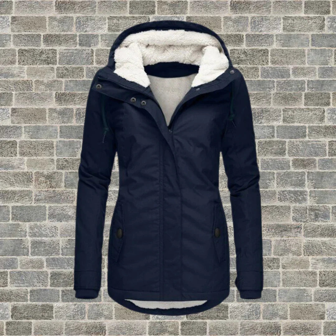 Hooded Coat with Practical Pockets for Autumn and Winter