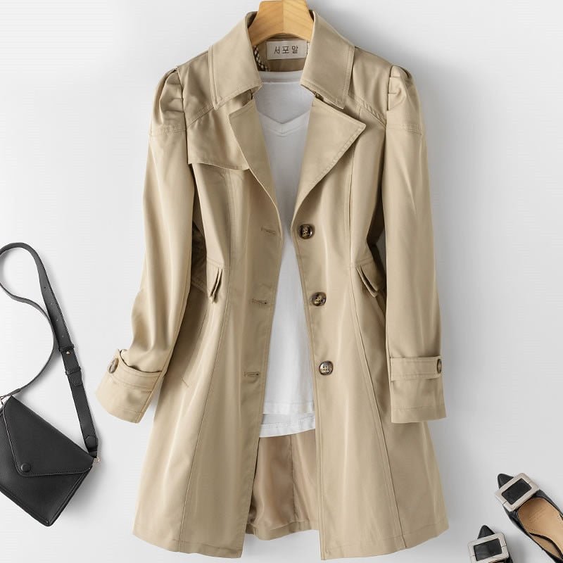 Women's Lightweight Trench Coat for Work and Everyday Wear