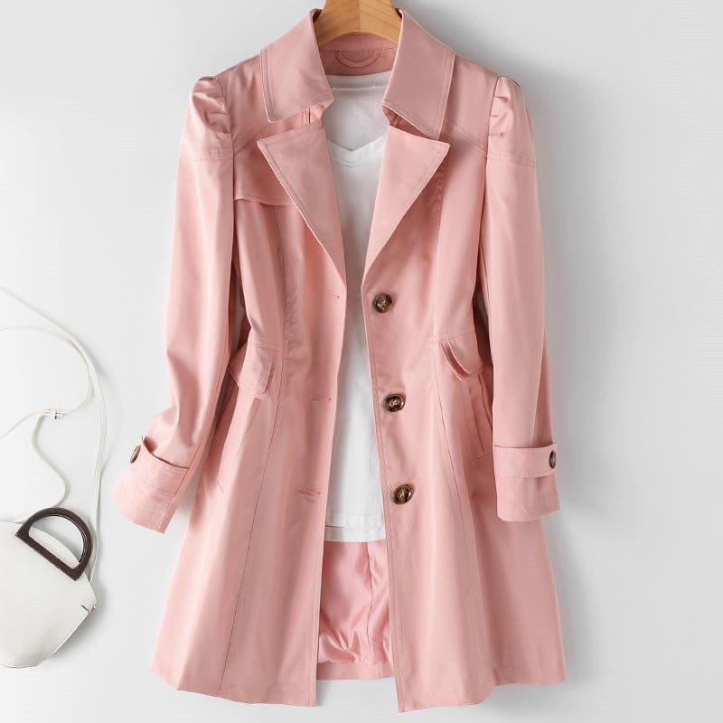 Women's Lightweight Trench Coat for Work and Everyday Wear