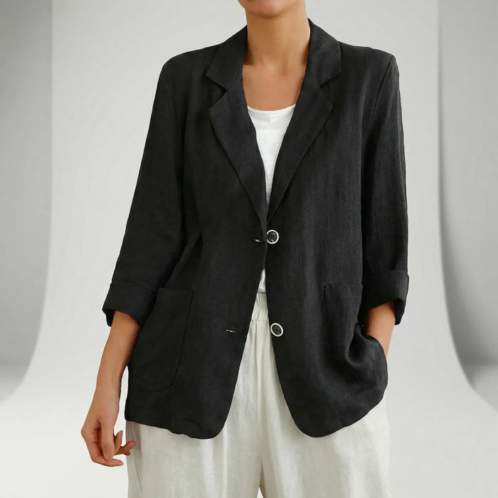 Blazer da donna dal taglio morbido con revers classici