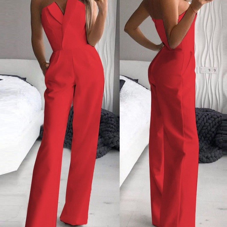 Women's Sleeveless Jumpsuit for Festive Occasions and Everyday