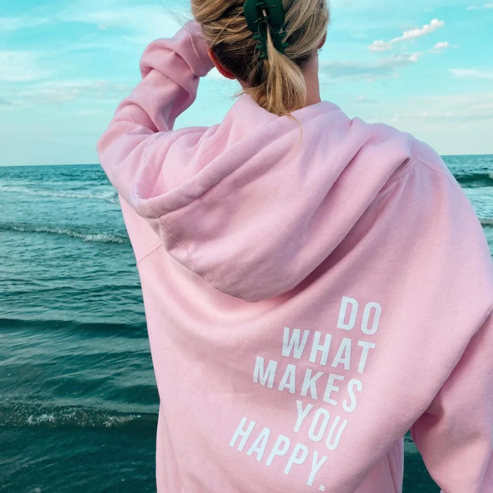 Hoodie with Bold Lettering Print for Casual Everyday Wear