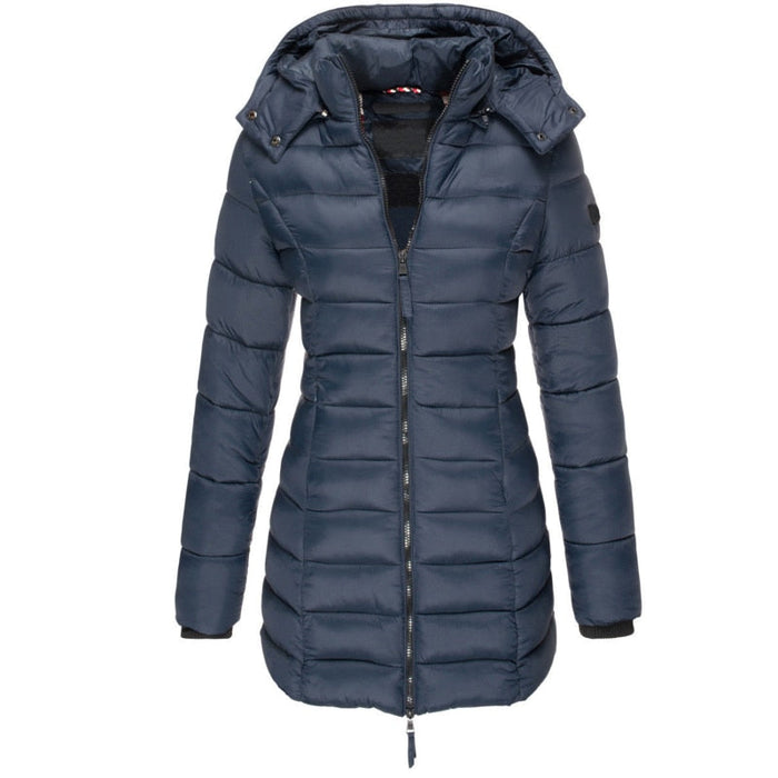 Unisex Padded Winter Jacket with Hood and Zip
