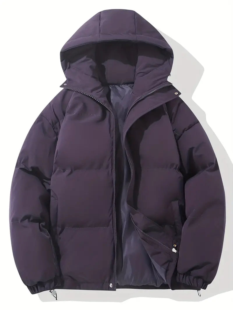 Women's Warm Hooded Winter Jacket with Classic Design