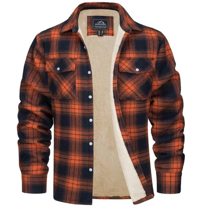 Chaqueta de cuadros para mujer con forro polar, capucha y corte holgado