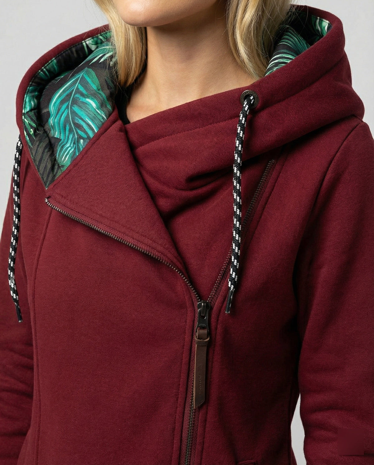 Women's Warm Winter Coat with Hood and Feminine Cut