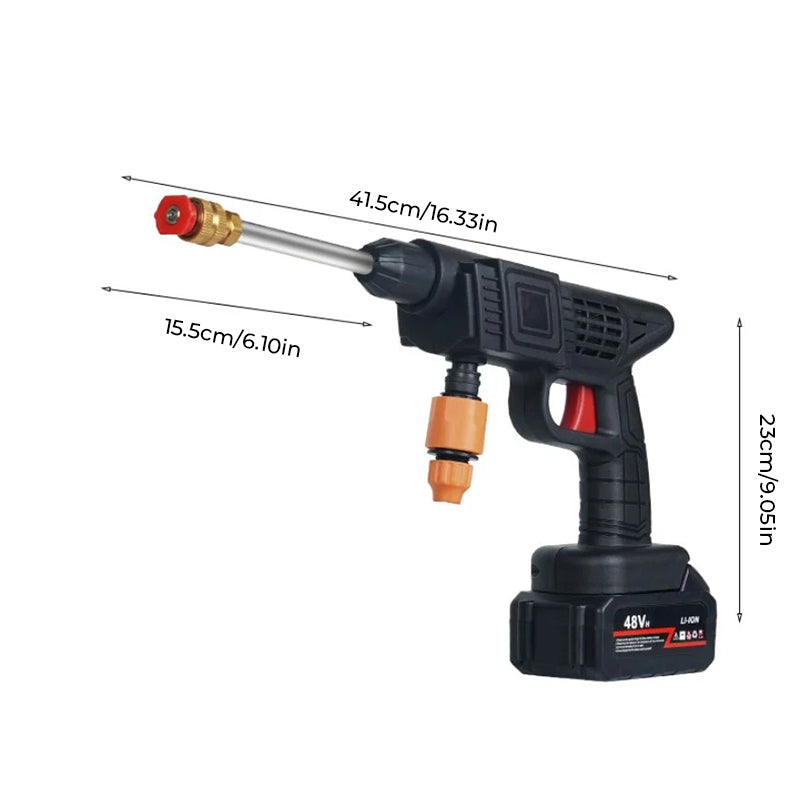 Cordless Pressure Washer Gun with 22 Bar Motor and Two Nozzles