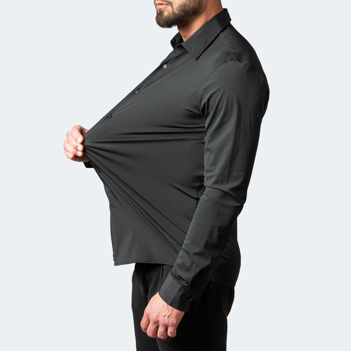 Men's Dress Shirt with Non-Iron Stretch Fabric for Work and Leisure