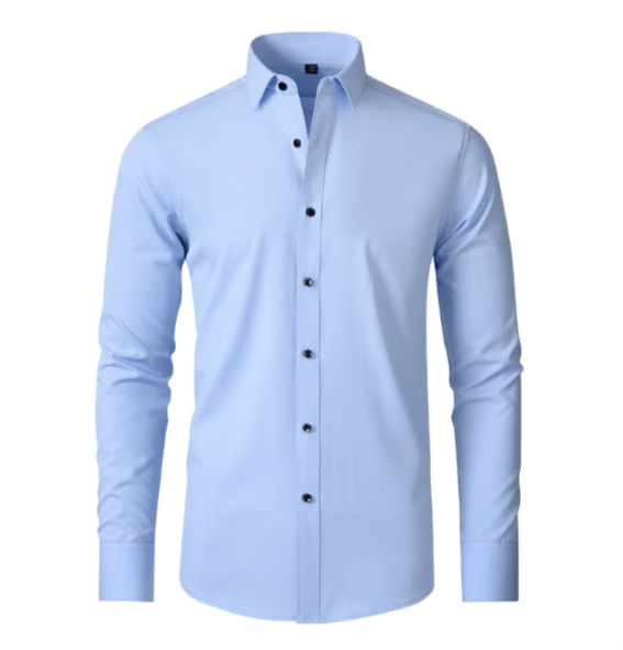 Men's Dress Shirt with Non-Iron Stretch Fabric for Work and Leisure