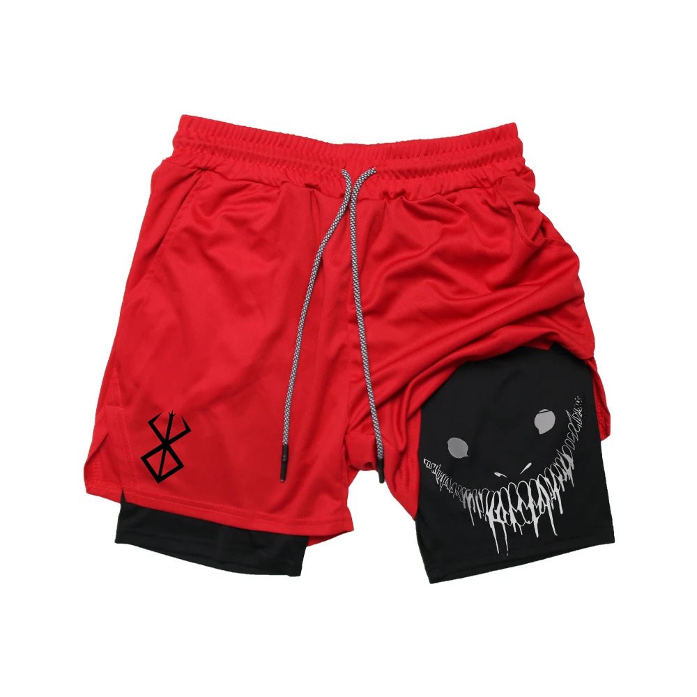 Men's Gym Shorts with Inner Liner and Hidden Phone Pocket