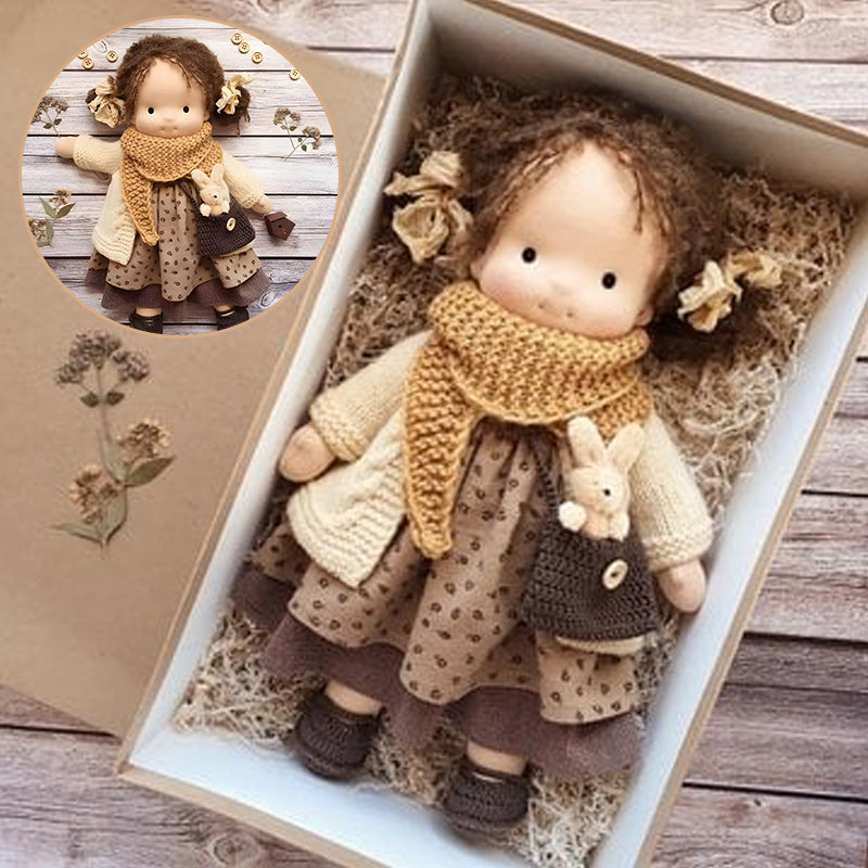 Kids' Handmade Waldorf Doll in Organic Cotton with Soft Filling