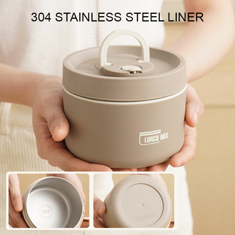 Insulated Stainless Steel Lunch Box with Carry Bag for Hot Meals