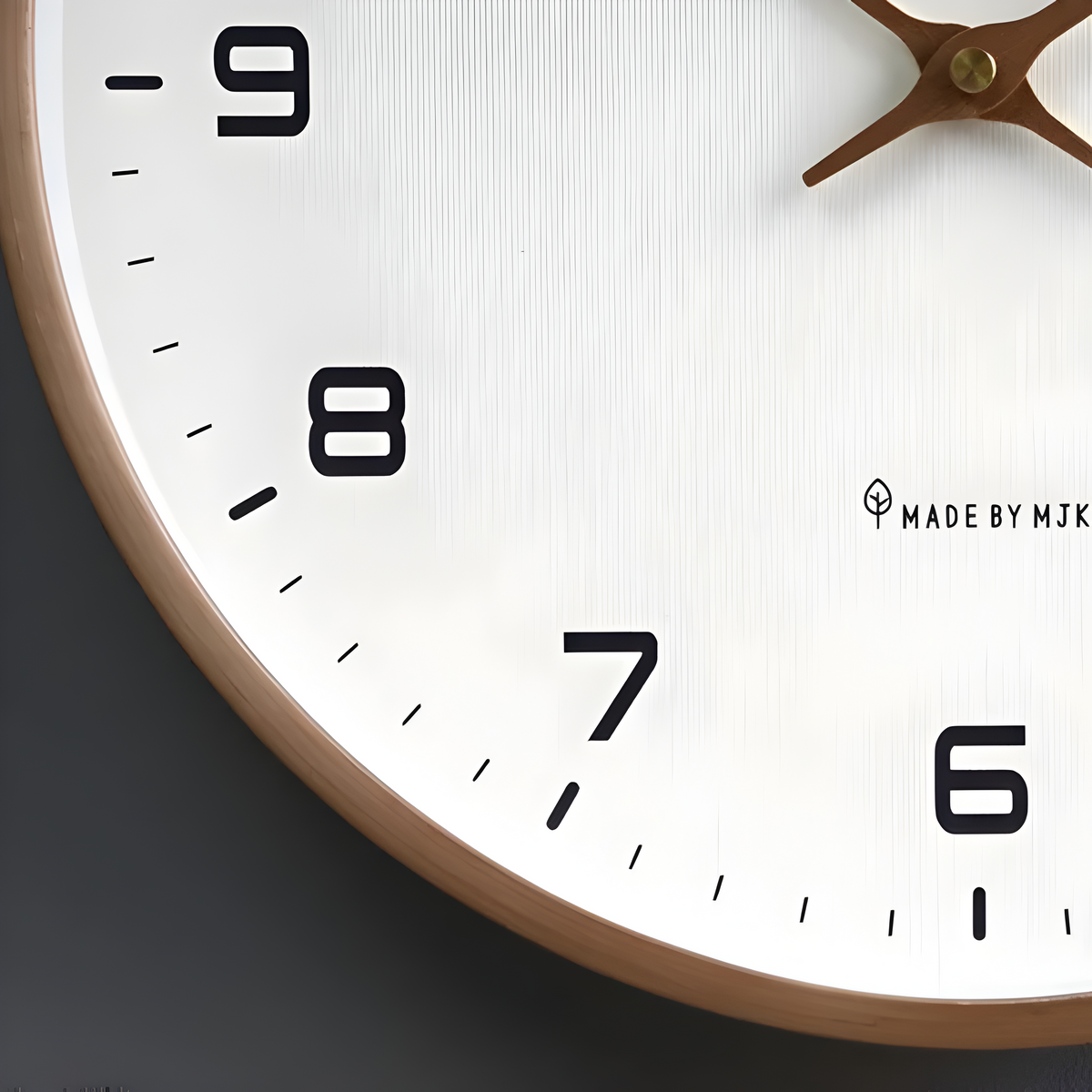 Silent Wooden Wall Clock with Modern Round Design