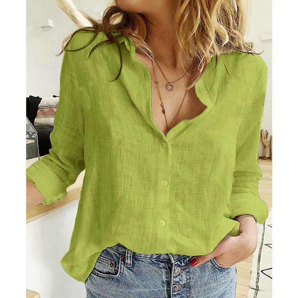Women's Casual Blouse in Plain Colours and Bird Print